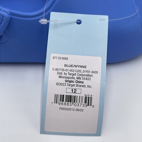 NWT Cat & Jack Toddler Footbed Slip-On Sandals - Blue Wynne, Size 12 - Picture 9 of 13